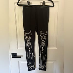 killstar bast sphynx black leggings